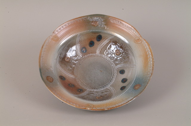 7 Wide petal rimmed bowl (26x10) £140 - Margaret Gardiner Ceramics